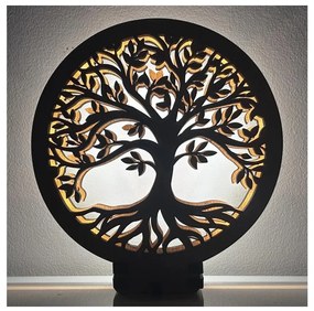 Li-Go 23648/DUB2 - Lampă decorativă de masă LED reglabilă, 12W/230V, 30x31 cm, stejar