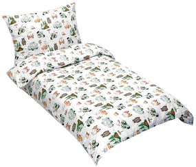 Lenjerie de pat de bumbac Bellatex Junior Camping, 140 x 200 cm, 70 x 90 cm