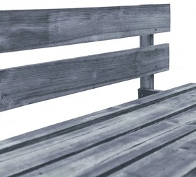 Canapea de gradina din paleti cu perne gri, lemn pin 1