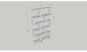 Bibliotecă ELIF 156x90 cm maro