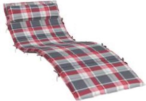 vidaXL Perna de șezlong pentru soare Roșu și gri 178 x 60 x 4 cm