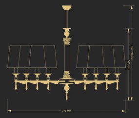 Candelabru 8 brate elegant design clasic MERANO