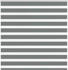 vidaXL Jaluzea tip zebra gri închis lățime țesătură 140,9 cm poliester