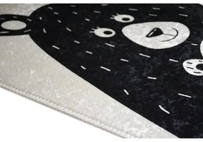 Covor pentru copii alb-negru lavabil 80x120 cm Bear Family – Vitaus