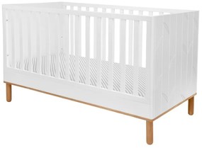 Patut copii Toteme botanic alb/stejar 70x140 cm
