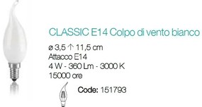 Bec LED E14 4W COLPO DI VENTO BIANCO 3000K 151793