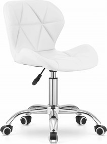 OFERTA Scaun de birou alb AVOLA din piele ecologica a II-a calitate