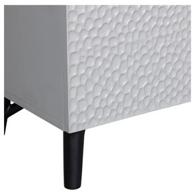 Dulap vinotecă gri deschis din lemn de mango 90x146x46 cm Carved – WOOOD