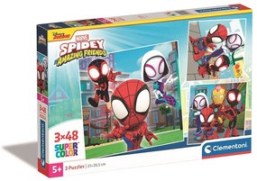 Omul Păianjen Spidey Puzzle Clementoni 3x48 piese