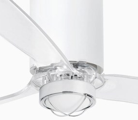 Lustra cu Ventilator si telecomanda TUBE FAN M LED alb mat/transparent