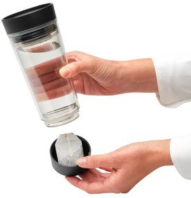 Termo pahar Brabantia Make&Take 1008493, 360 ml, Fara BPA, Gri inchis