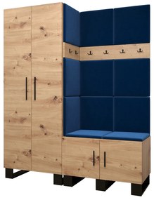 Set mobilier pentru hol Amanda 2 (Stejar artisan + Albastru). 1085871