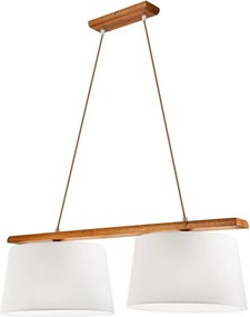 Lustră suspendată pe cablu AIDA 2xE27/60W/230V, stejar