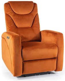 Scaun rabatabil Kronos Velvet, portocaliu