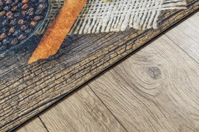 ANDRE 29040 covor lavabil Condimente, bucatarie, anti-alunecare - maro / bej