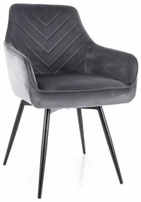 Scaun de bucătărie Montale Velvet, gri