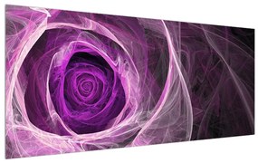 Tablou modern cu trandafir violet (120x50 cm), în 40 de alte dimensiuni noi