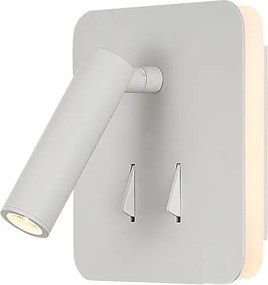 Aplica perete lumina ambientala, spot directionabil CAYMAN alb