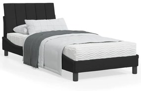 3207821 vidaXL Cadru de pat cu tăblie, negru, 90x190 cm, catifea