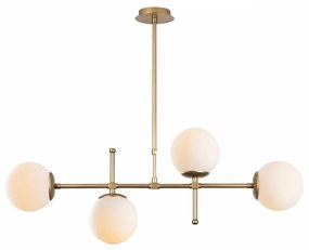 Lustra 4 Becuri Mudoni - MR - 951 - 1, Soclu E27, Max. 40W, Culoare Auriu