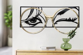 Decoratiune de perete Twinkle, metal, 90x42,5 cm