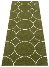 Covor tip traversă pentru interior și exterior verde închis 70x200 cm Boo Dark Olive – Pappelina