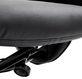 HOMCOM Fotoliu Relaxant cu Suport pentru Picioare, Reclinabil 145° cu Șezut Rotativ, cu 10 Puncte de Masaj, Negru | Aosom Romania