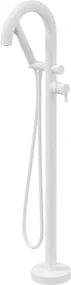 Baterie pentru cada freestanding, alb, cu set de dus, Deante Silia Alb