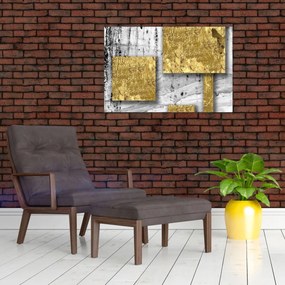 Tablou - Pătrate de aur N⁰3 (90x60 cm)