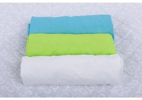 Set 3xCearceaf cu elastic pt patut de 120x 60 cm bleu+verde+alb