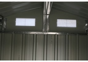 Căsuţă pentru grădină din tablă pentru scule, verde / alb, 2x1,3x1,8 m, HAMAL TIP 1
