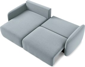 Colțar albastru extensibil/cu spațiu de depozitare cu tapițerie din catifea (cu colț pe partea stângă/cu șezlong) Kalena – Makamii