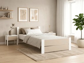 Pat IKAROS DOUBLE 80 x 200 cm casmir bej, CADRU LAMELE - SALTEA DELUXE 10 cm