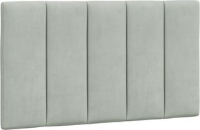 vidaXL Pernă tăblie de pat, Hanko, gri deschis, 80 cm, catifea