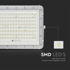 Proiector LED solar de exterior LED/20W/3,2V 6400K alb + telecomandă
