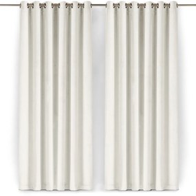 Draperie crem dimout (semi-opacă) din catifea 400x250 cm Velto – Filumi