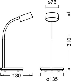 Osram - Lampă de birou LED reglabilă OFFICE LINE LED/4,8W/230V albă
