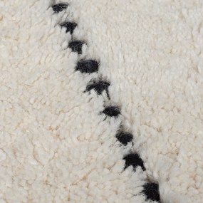 Covor crem țesut manual din lână 120x170 cm Dottie Linear – Flair Rugs
