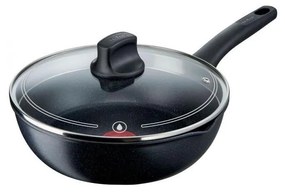 Tigaie cu capac Tefal BLACK STONE 26 cm