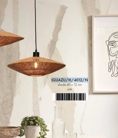 Lustra/Pendul eco din iuta Iguazu S disc 40cm, nat