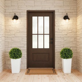 HOMCOM Set 2 bile artificiale eucalipt 65 cm plantă artificială cu protecție UV, 330 frunze în ghiveci, verde | Aosom Romania