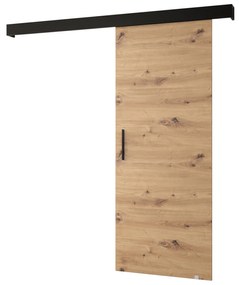 Uși culisante 90 cm Sharlene I (stejar artisan + negru mat + negru). 1043570
