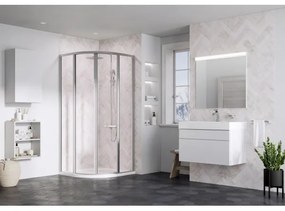 Ravak 3114OU02Z1 - Cabină de duș SUPERNOVA, cu 4 piese, în formă de sfert de cerc, 80x80 cm, sticlă satinată