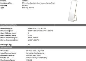 Oglinda design LUX Hardwick, alama 114209 HZ