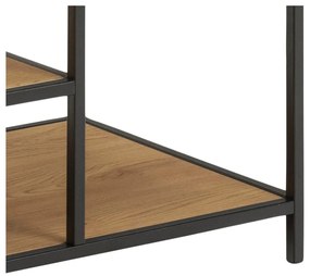 Șifonier negru/în culoare naturală deschis cu aspect de lemn de stejar 77x165 cm Seaford – Actona