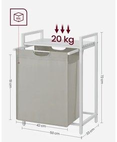 Coș pentru rufe REX alb