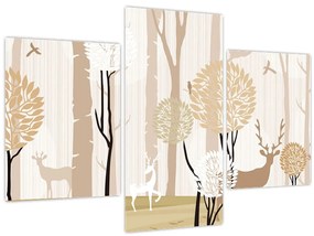 Tablou - Pădure ilustrată (90x60 cm)