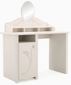 Coiffeuse cu 3 compartimente alb Sweet