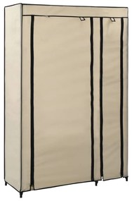 vidaXL Dulap pliabil de haine, crem, 110x45x175 cm, textil