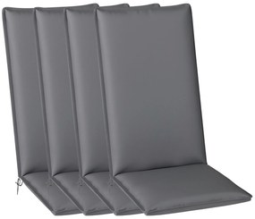 Outsunny Lot de 4 perne de scaun pentru exterior cu curele si banda reglabila, anti-decolorare UPF50+, 124x50x5cm, gri | Aosom Romania